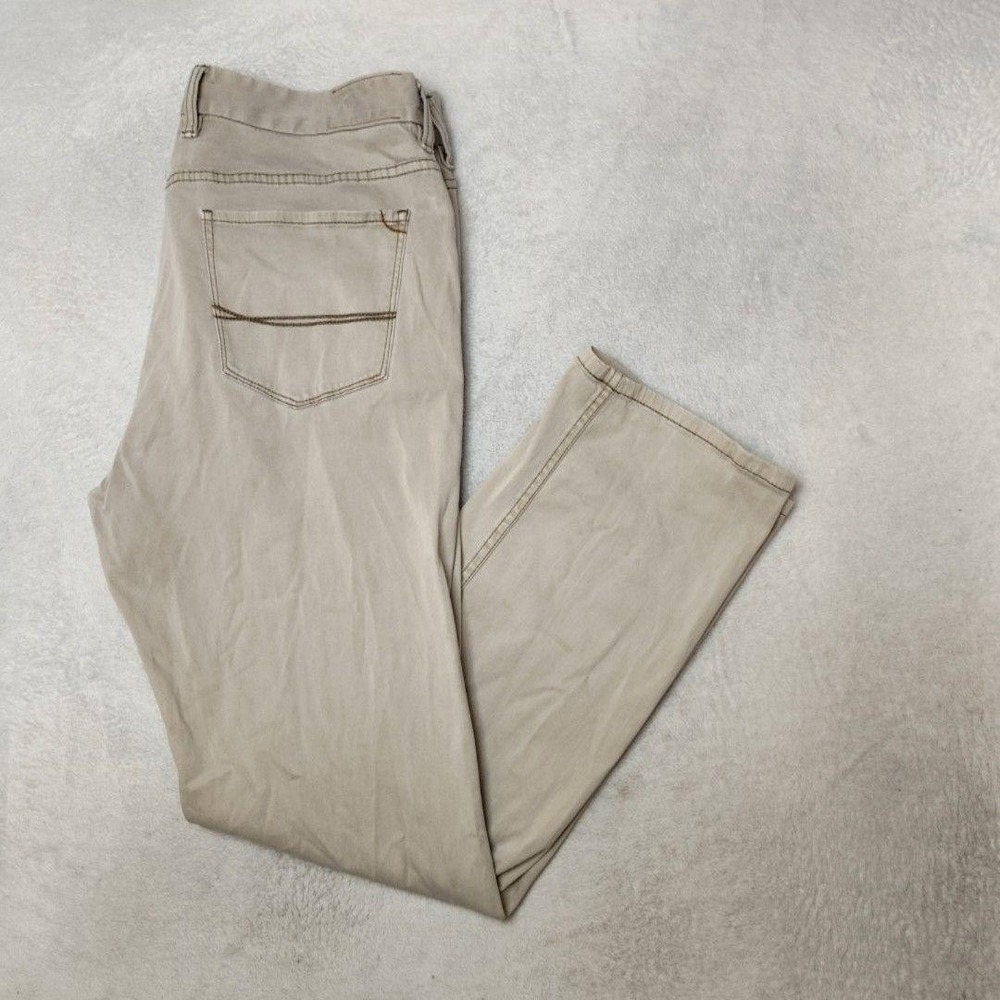 Tommy Bahama Jeans Mens 35x32 Beige Chino Authentic Stretch Canvas 5-Pocket Pant